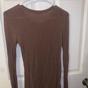 Long Sleeve Brown Tee